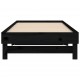 Ištraukiama lova, juoda, 2x(80x200)cm, pušies medienos masyvas