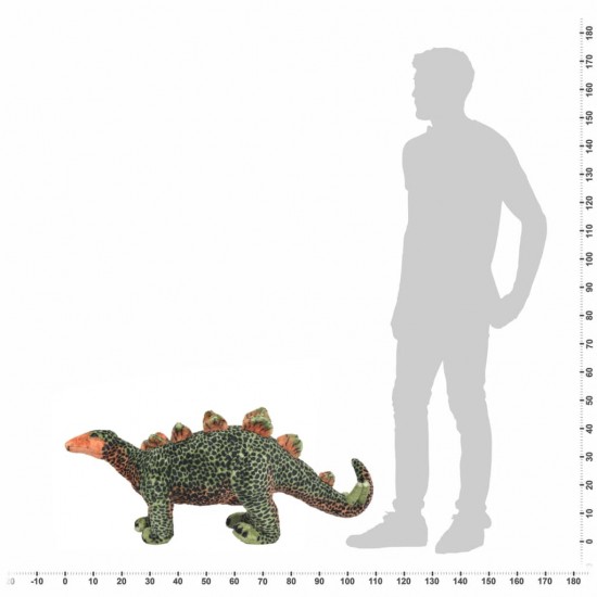 Stov. pliuš. žaislas dinoz. stegozauras, žal. ir oran. sp., XXL
