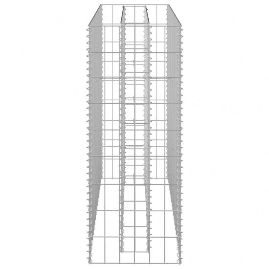 Gabiono vazonas, 90x30x90cm, galvanizuotas plienas, aukštas