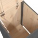 Skalbinių dėžė, pilka, 44x44x76cm, pušies medienos masyvas