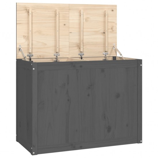 Skalbinių dėžė, pilka, 88,5x44x66cm, pušies medienos masyvas