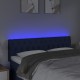 Galvūgalis su LED, mėlynos spalvos, 160x7x78/88cm, audinys
