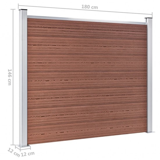 Tvoros segmentas, rudos spalvos, 180x146cm, WPC