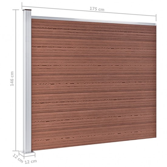 Tvoros segmentas, rudos spalvos, 175x146cm, WPC