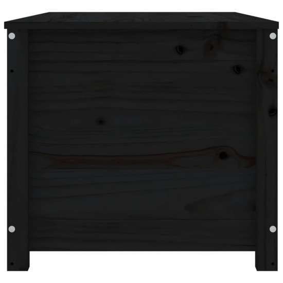 Daiktadėžė, juoda, 110x50x45,5cm, pušies medienos masyvas