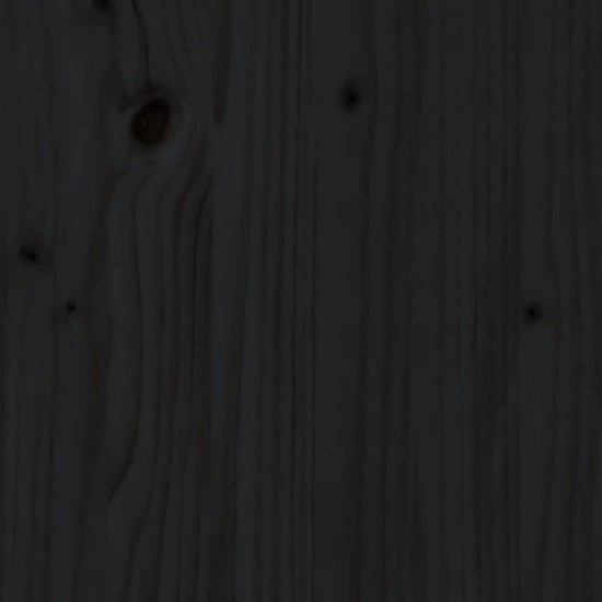 Daiktadėžė, juoda, 110x50x45,5cm, pušies medienos masyvas