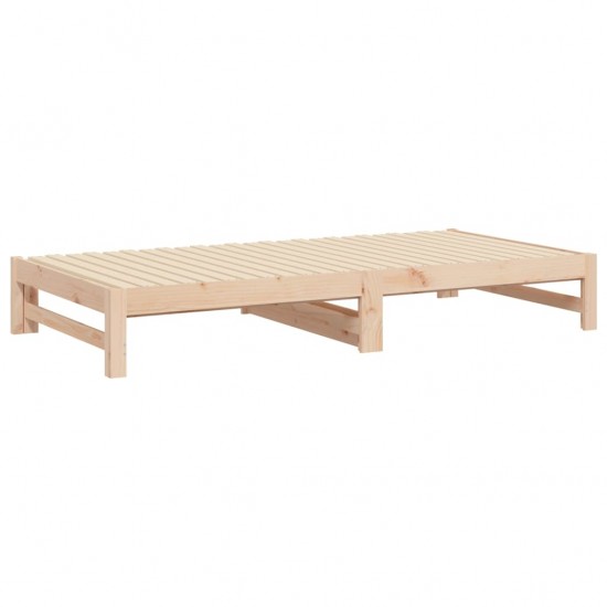 Ištraukiama lova, 2x(100x200)cm, pušies medienos masyvas
