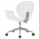 Pasubkama biuro kėdė, baltos spalvos, dirbtinė oda (287392)