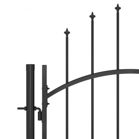 Sodo vartai, juodos spalvos, 1x2,5m, plienas
