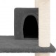 Draskyklė katėms su stovais iš sizalio, tamsiai pilka, 162cm