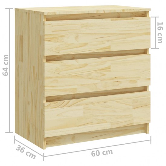 Naktinė spintelė, 60x36x64cm, pušies medienos masyvas