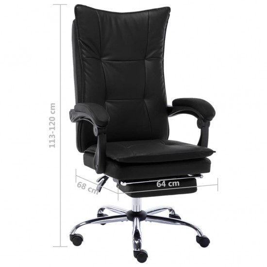 Biuro kėdė, juodos spalvos, dirbtinė oda