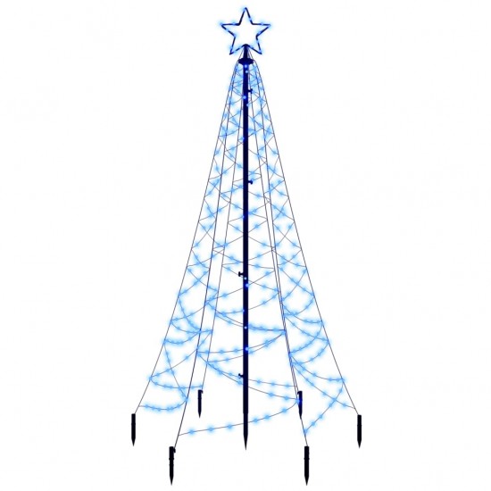 Kalėdų eglutė su kuoliuku, mėlynos spalvos, 200LED, 180cm