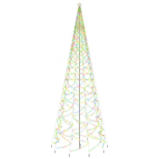 Kalėdų eglutė su kuoliuku, įvairių spalvų, 3000LED, 800cm