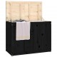 Skalbinių dėžė, juoda, 88,5x44x66cm, pušies medienos masyvas