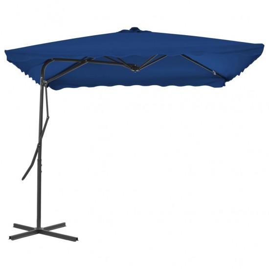 Lauko skėtis su plieniniu stulpu, mėlynas, 250x250x230cm