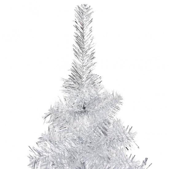 Kalėdų eglutė su LED/žaisliukais, sidabrinė, 240cm, PET