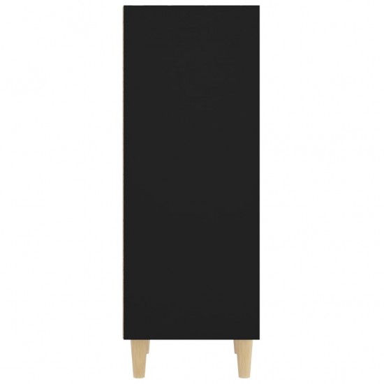 Šoninė spintelė, juoda, 34,5x32,5x90cm, apdirbta mediena