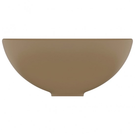 Prabangus praustuvas, matinis kreminis, 32,5x14cm, keramika