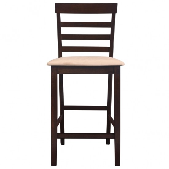 Baro kėdės, 2 vnt., rudos spalvos, audinys