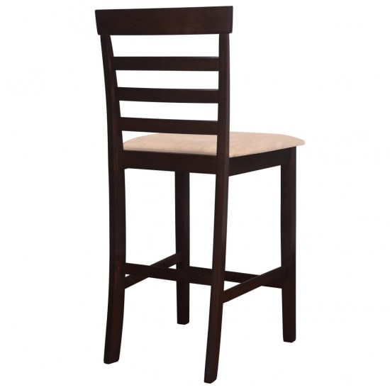 Baro kėdės, 2 vnt., rudos spalvos, audinys