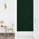 Sienų plokštės, 12vnt., žalios, 90x30cm, aksomas, 3,24m²