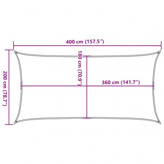 Tentas, HDPE, Stačiakampis, 2 x 4 m, Smėlio Spalvos