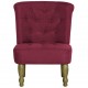 Prancūziško stiliaus kėdės, 2vnt., raud. vyno sp., audinys