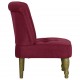 Prancūziško stiliaus kėdės, 2vnt., raud. vyno sp., audinys