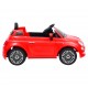 Elektrinis vaikiškas automobilis Fiat 500, raudonos spalvos