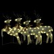Kalėdiniai elniai, 4vnt., auksinės spalvos, 80 LED lempučių