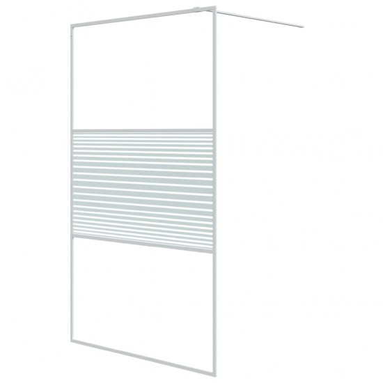 Dušo sienelė, balta, 115x195cm, ESG stiklas, skaidri