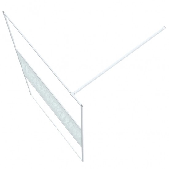 Dušo sienelė, balta, 115x195cm, ESG stiklas, skaidri