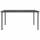 Lauko valgomojo stalas, antracito, 150x90x74cm, plienas