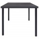 Lauko valgomojo stalas, antracito, 150x90x74cm, plienas