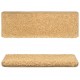 Laiptų kilimėliai, 10vnt., smėlio spalvos, 65x21x4cm