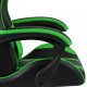 Žaidimų kėdė, juodos ir žalios spalvos, dirbtinė oda