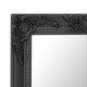 Sieninis veidrodis, juodos spalvos, 50x40cm, barokinis stilius