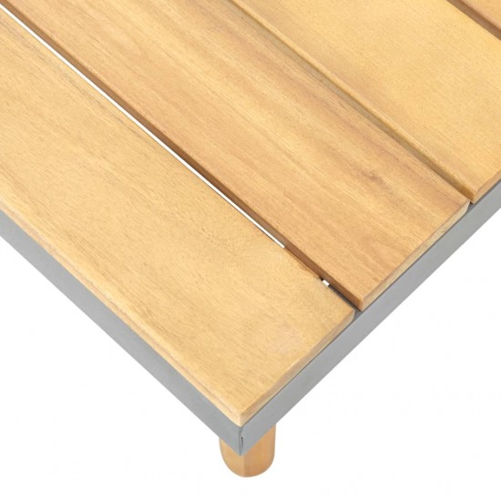 Sodo kavos staliukas, 60x60x31,5cm, akacijos medienos masyvas