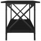 Kavos staliukas, juodas, 80x45x45cm, apdirbta mediena/geležis