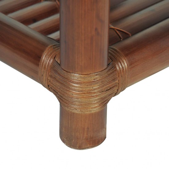 Naktinis staliukas, 45x45x40cm, bambukas, tamsiai ruda spalva