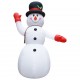 Pripučiamas kalėdinis sniego senis su LED, 600cm, IP44, XXL