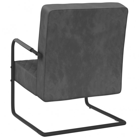 Gembinė kėdė, tamsiai pilkos spalvos, aksomas