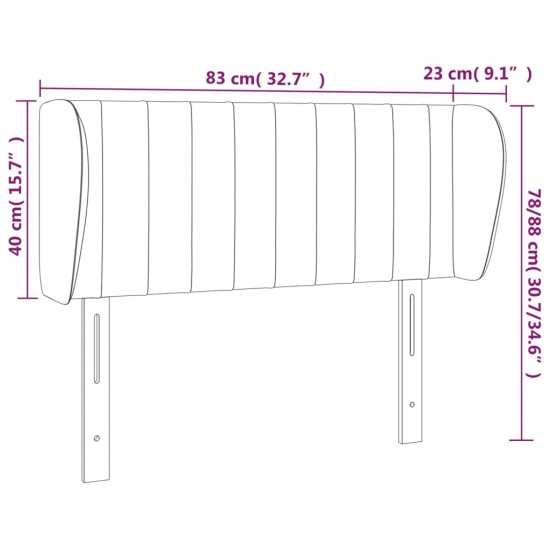 Galvūgalis su auselėmis, juodos spalvos,83x23x78/88 cm, audinys