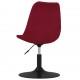 Pasukamos valgomojo kėdės, 4vnt., vyno raudonos, aksomas
