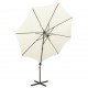 Gembinis skėtis su stulpu ir LED lemputėmis, smėlio, 300cm