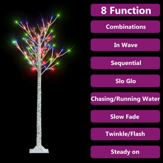 Kalėdinis medis, 1,5m, su 140 įvairių spalvų LED lempučių