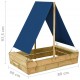 Smėlio dėžė su stogu, 80x60x97,5cm, impregnuota pušies mediena