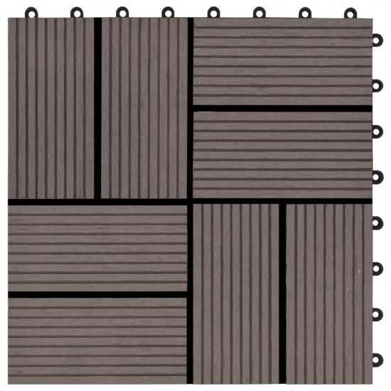 Grindų plytelės, 22 vnt., tams. rud. sp., 30x30 cm, 2m², WPC