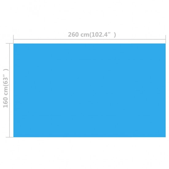 Baseino apdangalas, stačiakampio formos, 260x160cm, PE, mėlynas